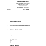 Corporation Meeting Minutes