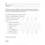Credit Reference Form