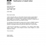 Death Notification Letter