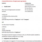 Employment Agreement Contract Template