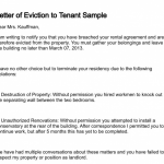 Eviction Letter To Tenant