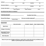 Free Application For Employment