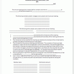 Free Corporate Minutes Template