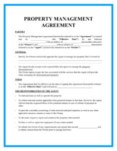 Simple Free Property Management Forms Template