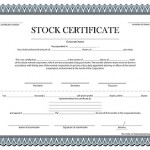 Free Share Certificate Template 