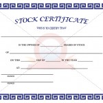 Free Share Certificate Template 