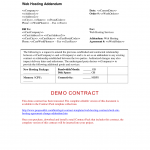 Hosting Contract Template