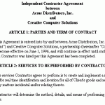 Independent Contractor Contract Sample