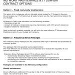 It Support Contract Sample 
