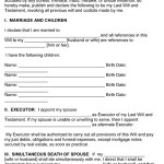 Last Will And Testament Template 