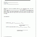Legal Affidavit Form