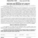 Legal Waiver Form