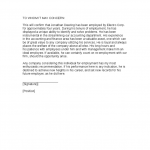 Letter Of Employment Verification