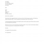 Letter Of Resignation