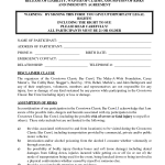 Liability Waiver Form Sample