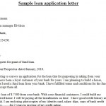 Loan Application Letter Sample