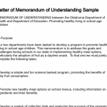 Memorandum Of Understanding Sample 