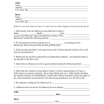 Motorcycle Bill Of Sale Form