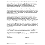 Non Compete Agreement Sample Form