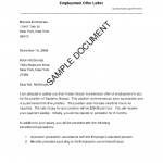 Offer Employment Letter 