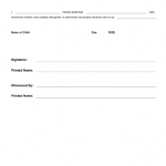 Parental Consent Form For Medical Treatment 