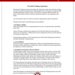 Personal Training Agreement