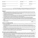 Personal Training Contract Template