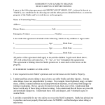 Property Release Of Liability Form