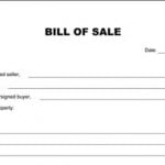 RV Bill Of Sale Form 