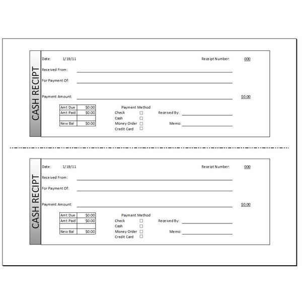 receipt form free printable documents