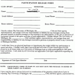 Release And Waiver Form 