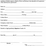Release And Waiver Of Liability Form