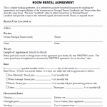 Room Rental Agreement Form 