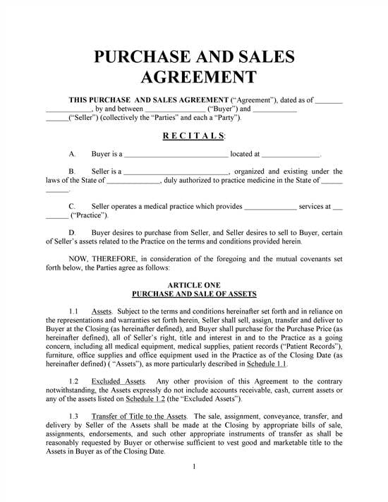 assignment of sale agreement