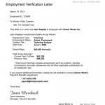 Sample Employment Verification Letter