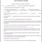 Sample Of Divorce Papers 