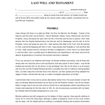 Simple Last Will And Testament Sample