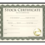Stock Certificates Blank