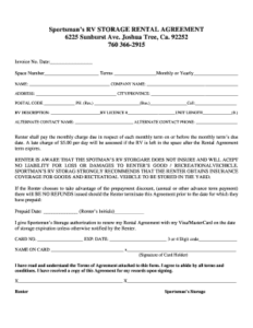 Simple Storage Lease Agreement Template