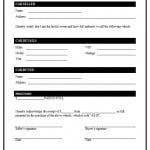 Used Car Bill Of Sale Form 