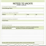 Vacate Notice To Tenant