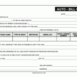 Vehicle Bill Of Sale Template 