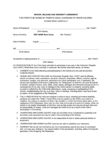 Simple Waiver Form Template Template