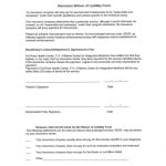 Waiver Of Liability Agreement