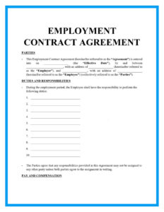 Simple Employee Contract Template