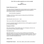 maintenance service contract template
