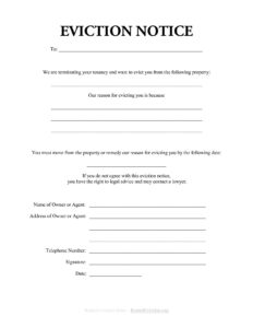 Simple Eviction Papers Template