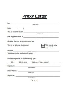Simple Hoa Proxy Form Template
